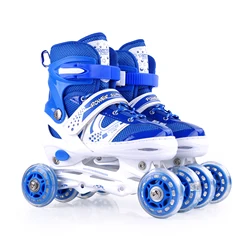 PAPAISON PU/PVC 4 wheels roller skates adjustable roller inline skate speed skate shoes
