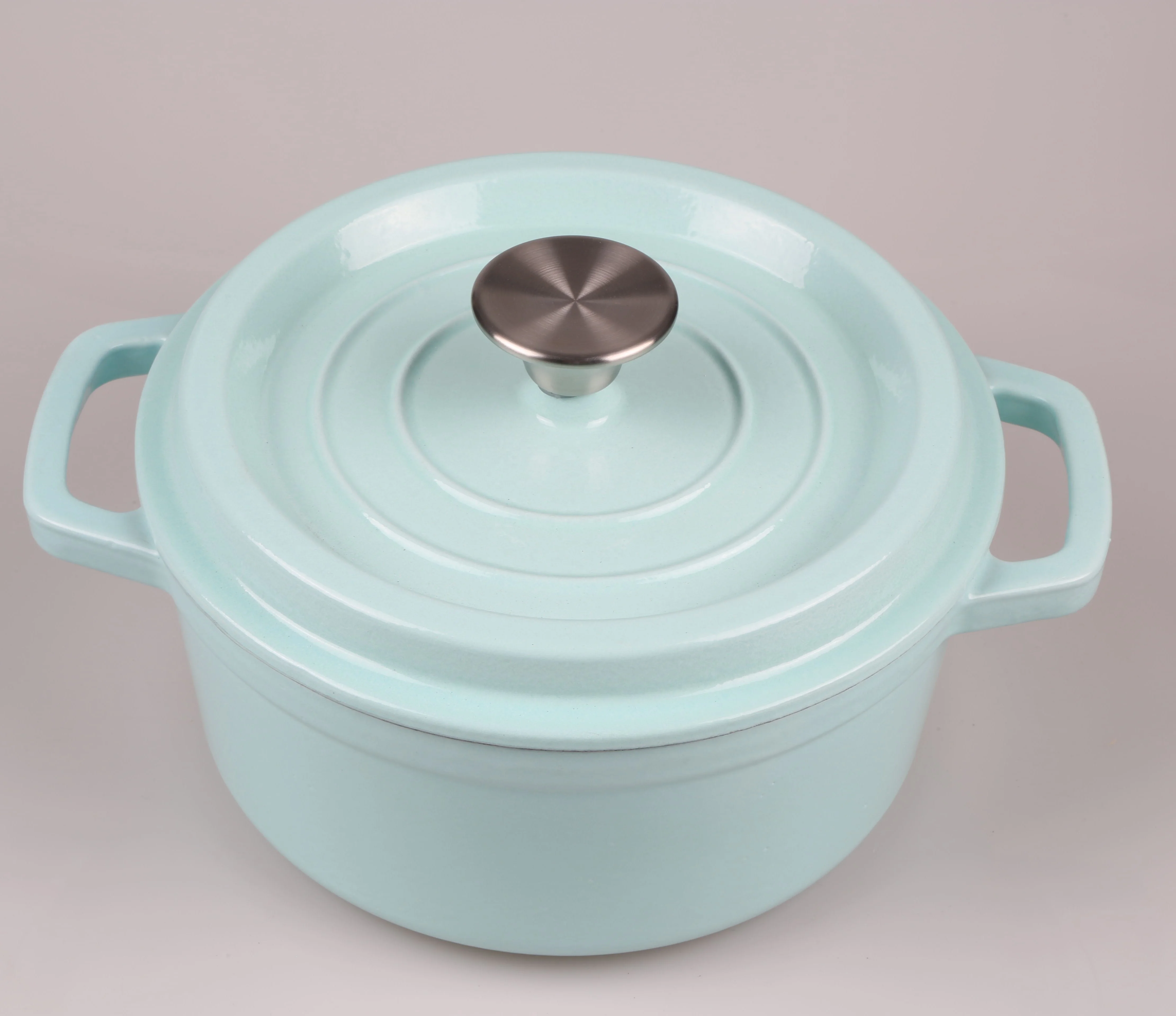 
Hot Sale Red Colors Enamel Die Cast Casserole Iron Dutch Oven New Style Eco-Friendly Die Cast Casserole with Two Handles 