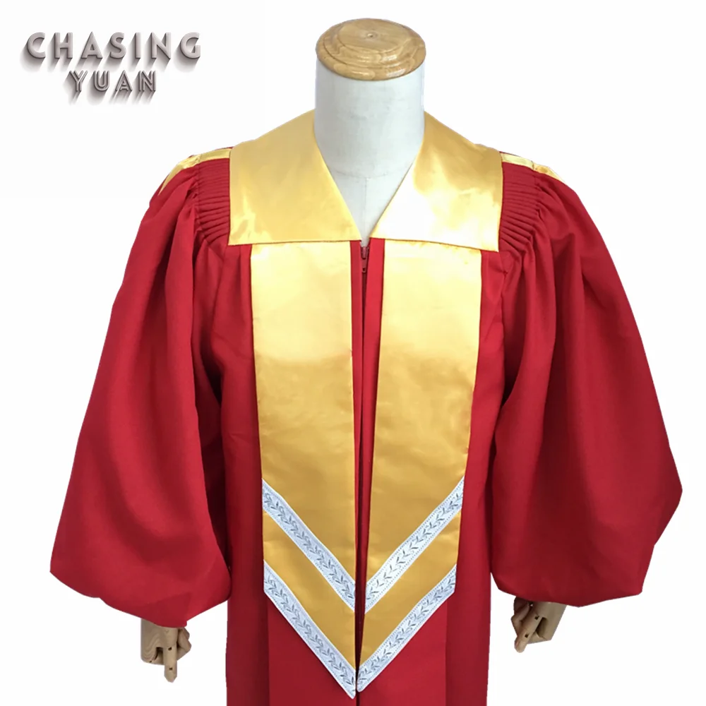 Wholesale Luxurious Red Church Choir Robe