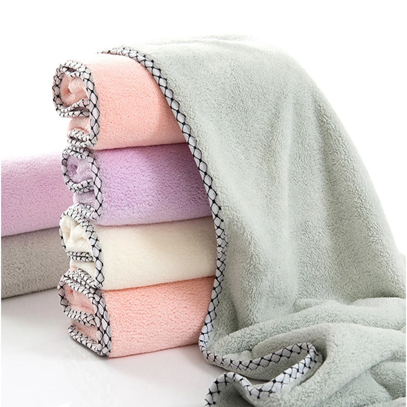 China Manufacturer Gift Coral Fleece Soft Water Absorbent Custom Microfiber Small Face Wash Towel