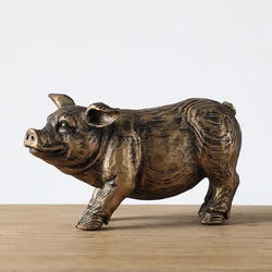 2019 Custom Quality Pig Statue Resin Craft Animal Sculpture For Home Decor