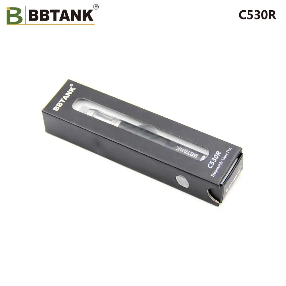 
custom print disposable CBD vape pen BBTANK C530R micro usb 530 mah battery .5ml cbd pens 