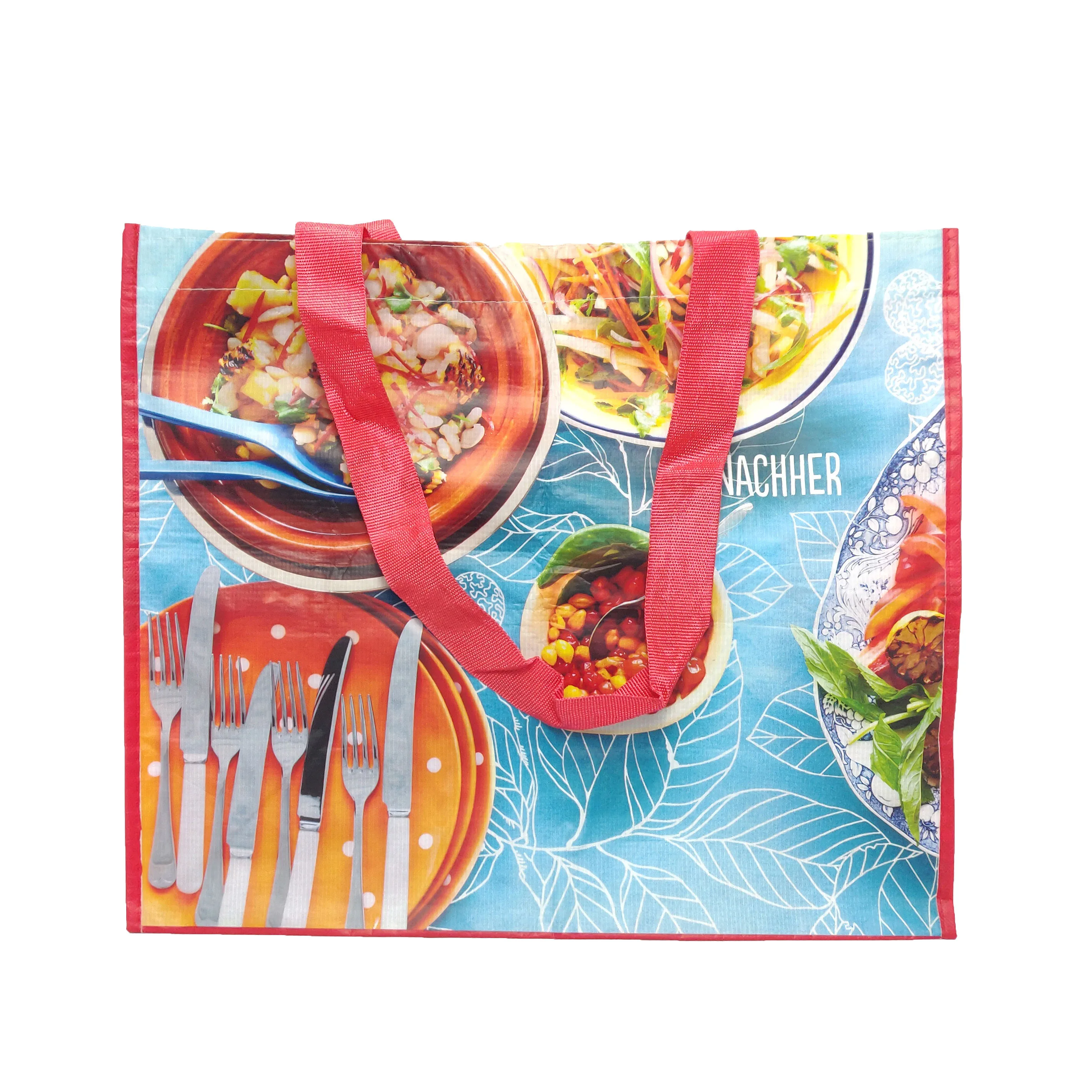 High quality easy carry foldable recycle rpet bag with Custom Logo Printing