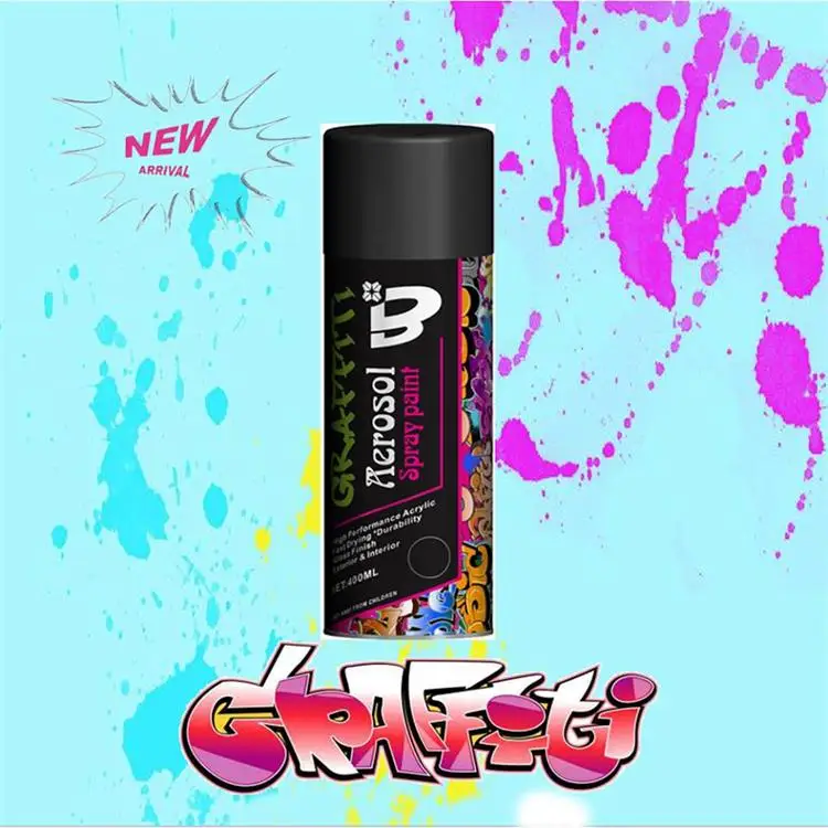 
Graffiti Art Lacquer Spray Paint 400ml For Indoor Outdoor Decoration 