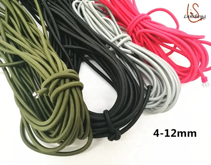Factory Directly Wholesale 6mm Round Bulk Bungee Cord Rope Roll Rubber Bungee Cord