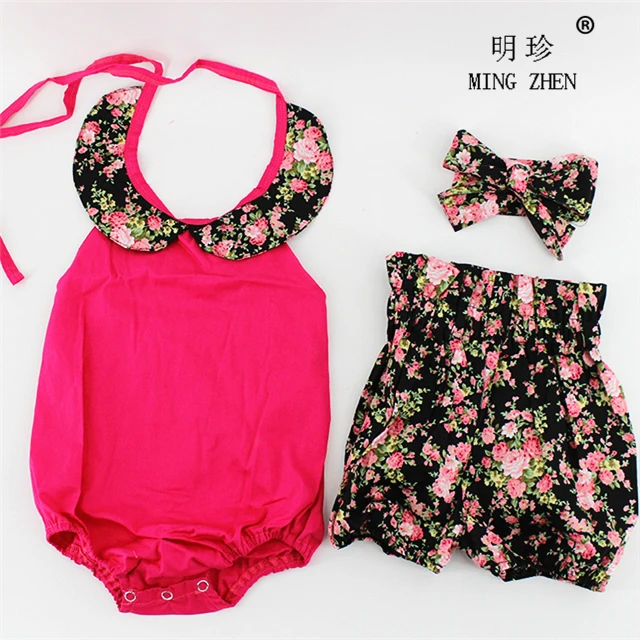 Bulk Wholesale Kids Clothing Baby Clothes Girl Baby Girls Top Design Floral Prints Bloomer