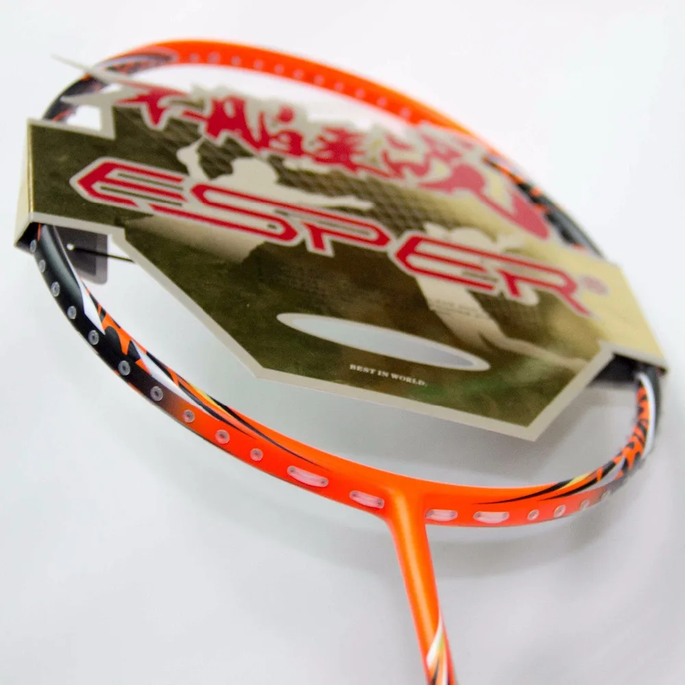 Orange,The 68 Gram lightest weight used Japanese Toray 46T Graphite Carbon Fiber OEM ODM Customized Badminton Racket