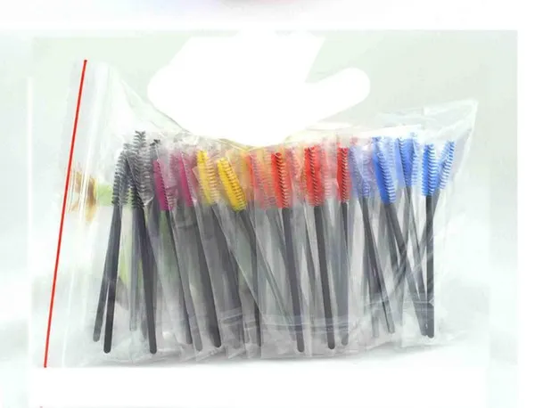 Nylon Eyelash Extension Brush Mascara Wand Plastic Eyebrow Mascara Brush