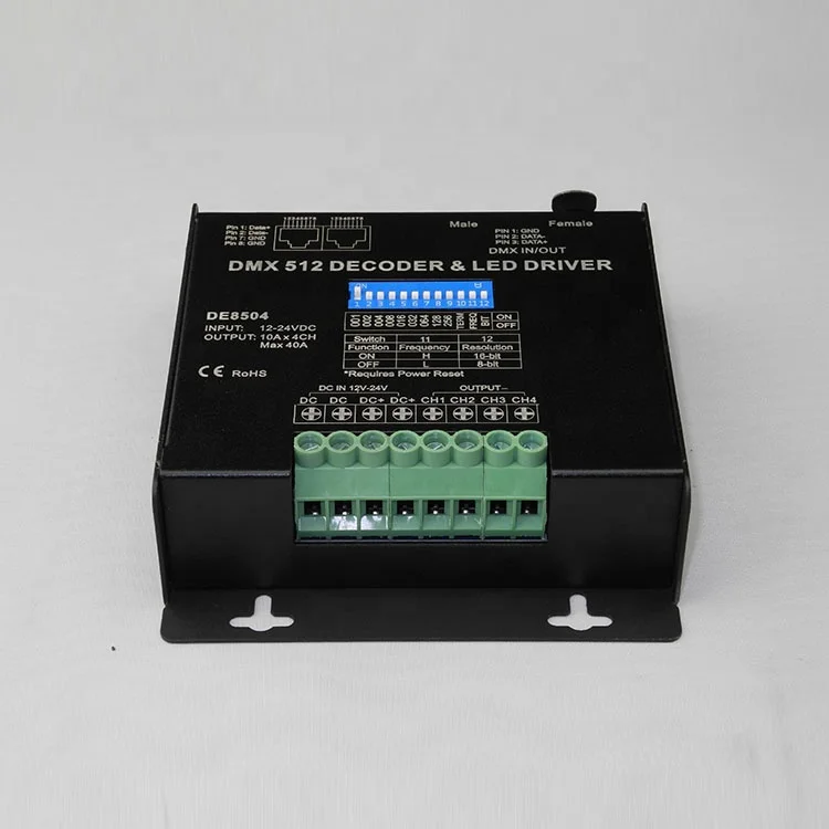 DC12-24V RGBW controller DMX512 decoder