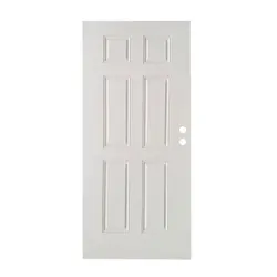 Fiberglass No Glass White Finished  Single Front Door Slab with Insulating Core