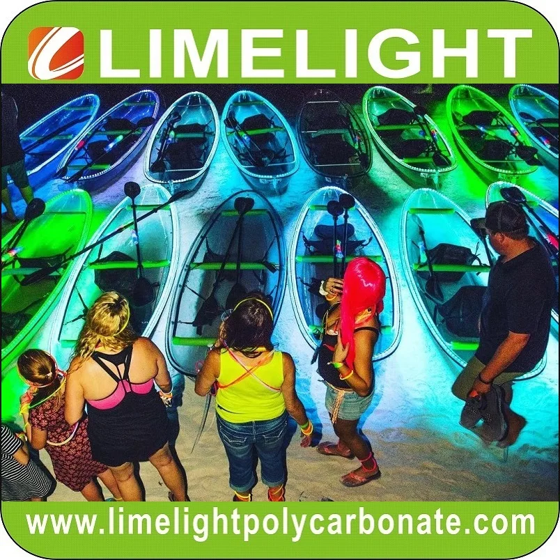 2 person ocean clear kayak crystal kayak transparent canoe PC boat