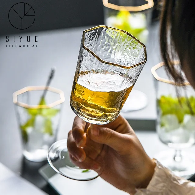 Customized Multi-Edge Transparent Short Red Wine Glass 1742