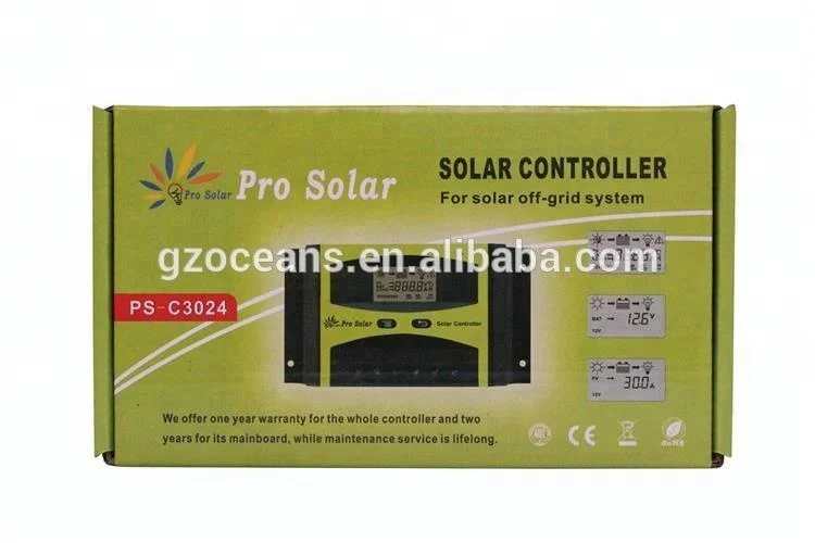 30A 12v 24v pwm solar charge controller for 500-1000w solar home system