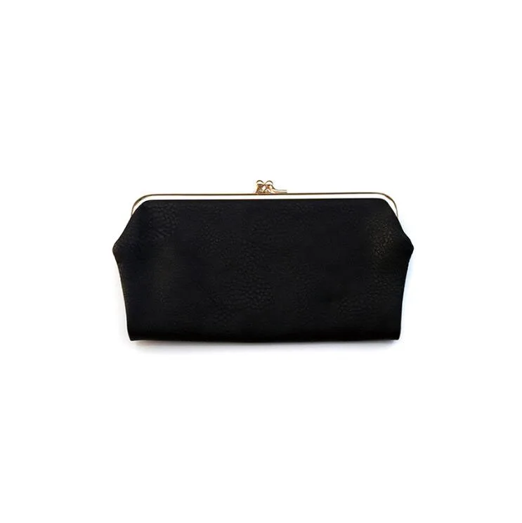Elegant Woman Frame Metal Clasp Knuckle Clutch Purse Ladies Evening Bag