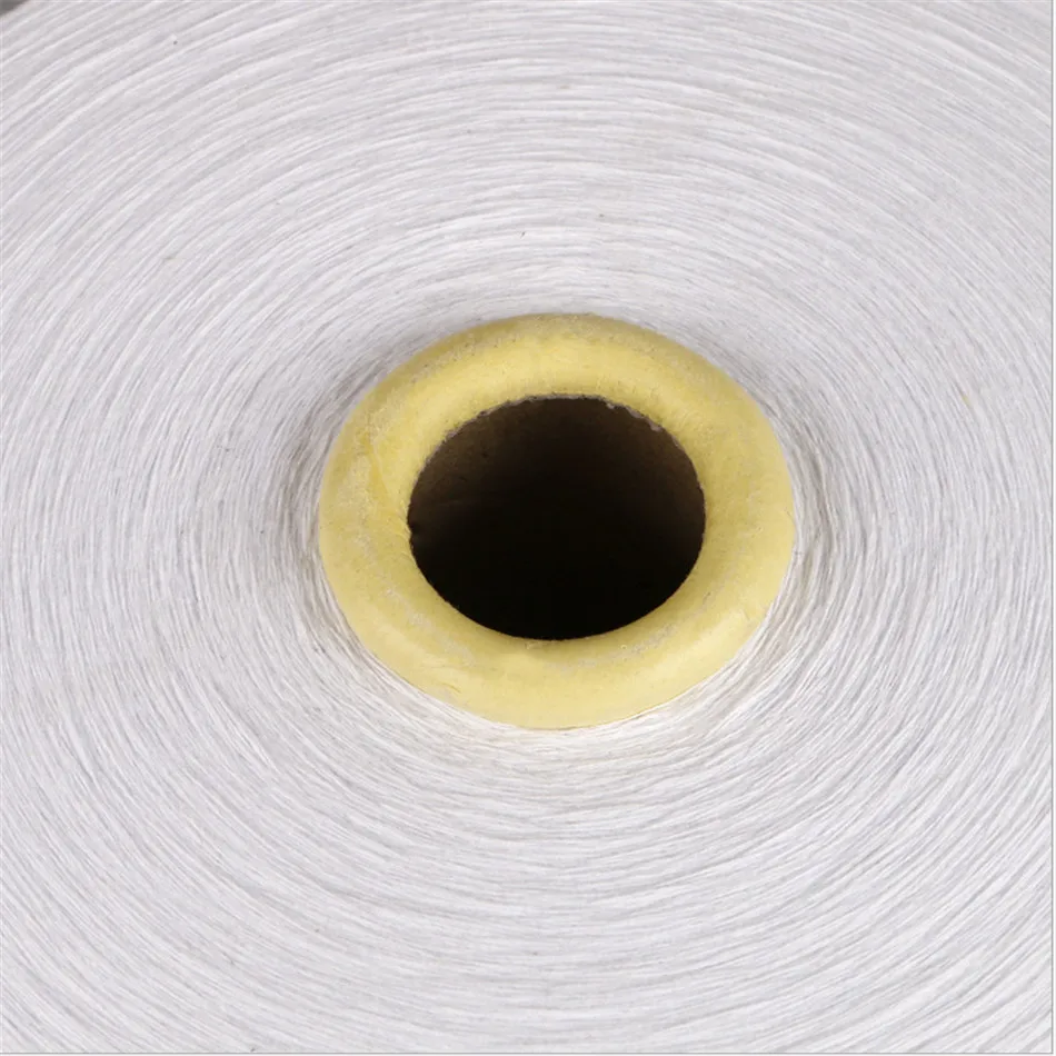 6s/1 best sale the cheapest bleached 65/35 cotton polyester recycled yarn for glove