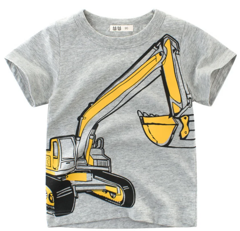 
wholesale stock new design children cartoon tops baby boy fashion summer tshirts car 