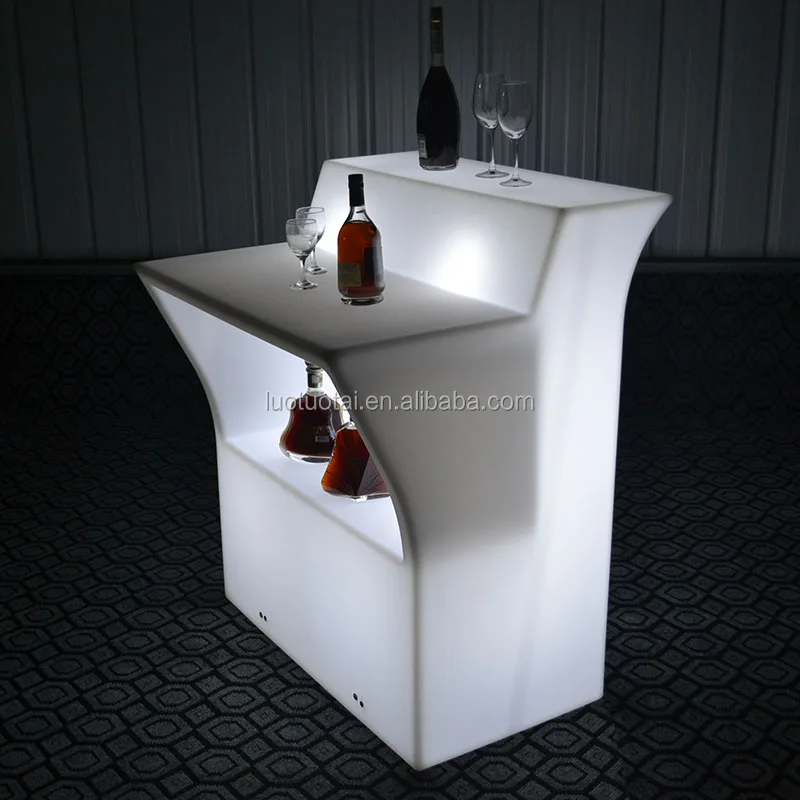 
Corner plastic color changing portable led bar counter/corner led counter table 