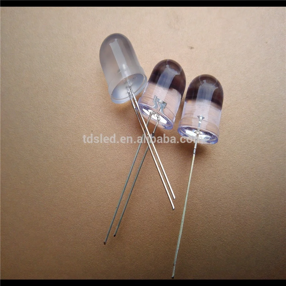 Diffused 585nm - 590nm - 595nm 10mm Yellow led diode for underwater light