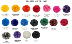 6  inch  wet look plastic yellow single handle cheerleading pom poms