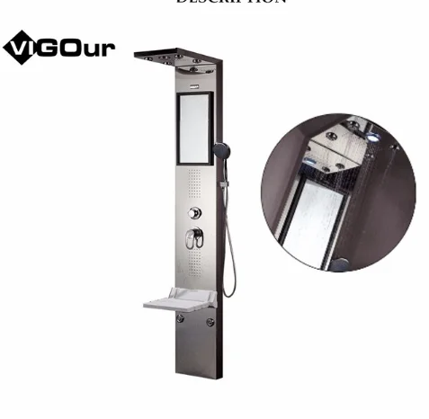 Shower Panels Bath & Shower Faucet Type and Stainless Steel Surface Finishing china bathroom toilet shower