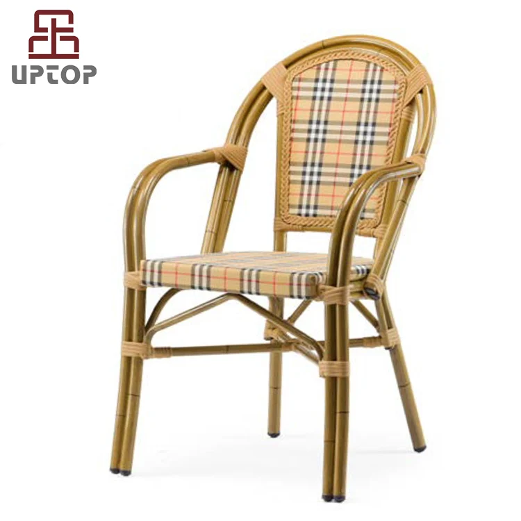(SP-OC429) Outdoor terrace cafe paris metal french bistro rattan dining chair