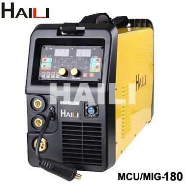 HAILI цифровой MCU DC инвертор IGBT MIG/LIFT TIG/MMA многопроцессорный MIG сварочный аппарат (MIG/MCU-180)