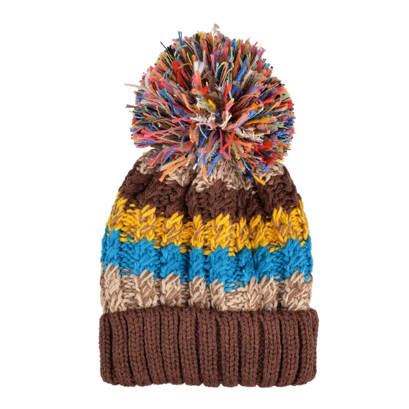 Design manufacturer slouchy custom beanie Your Own Winter Hats wholesale knitting beanie hat with pom pom