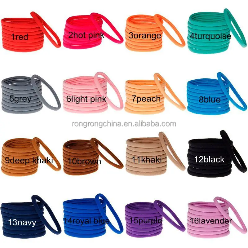 Baby Nylon Headbands In Pastel Colors