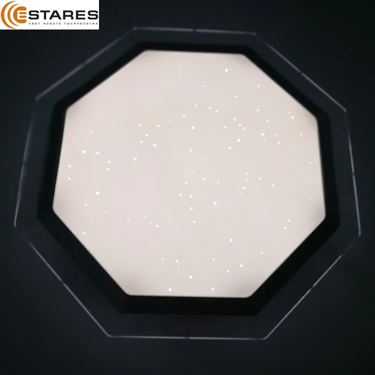 LED Ceiling Light Octagon Shape 60W CCT and Brightness Dimmable Star Effect LED Crystal Newest Modern 2018 Summer Round Shape 80