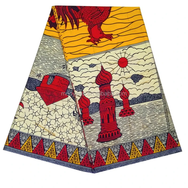 100% хлопок chitenge материал ткань воска Дашики для Африканский принт Kitenge платье курица дизайн