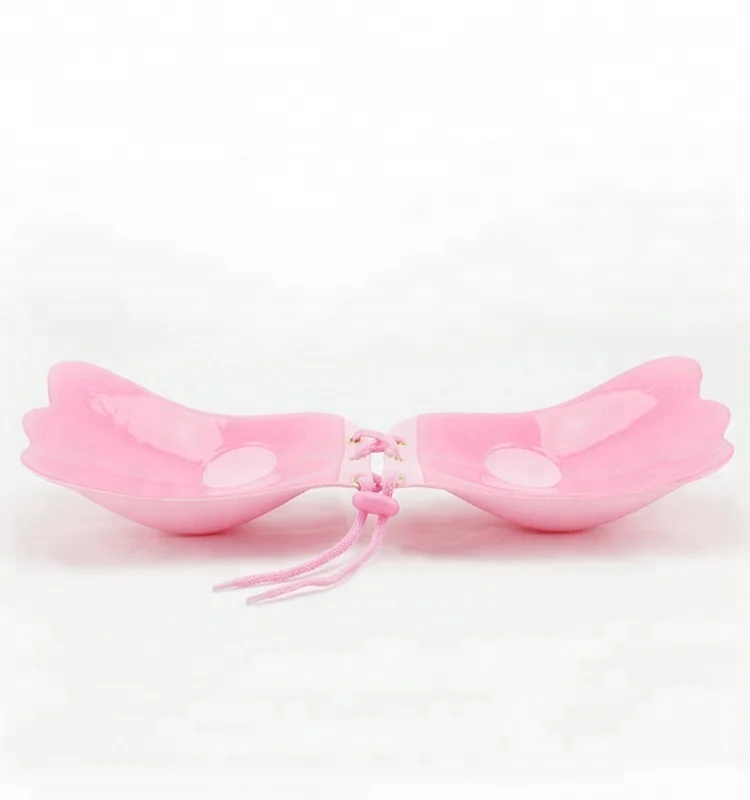 
Lalabra best backless deep V cleavage push up adjustable drawstring gel sticky bra 