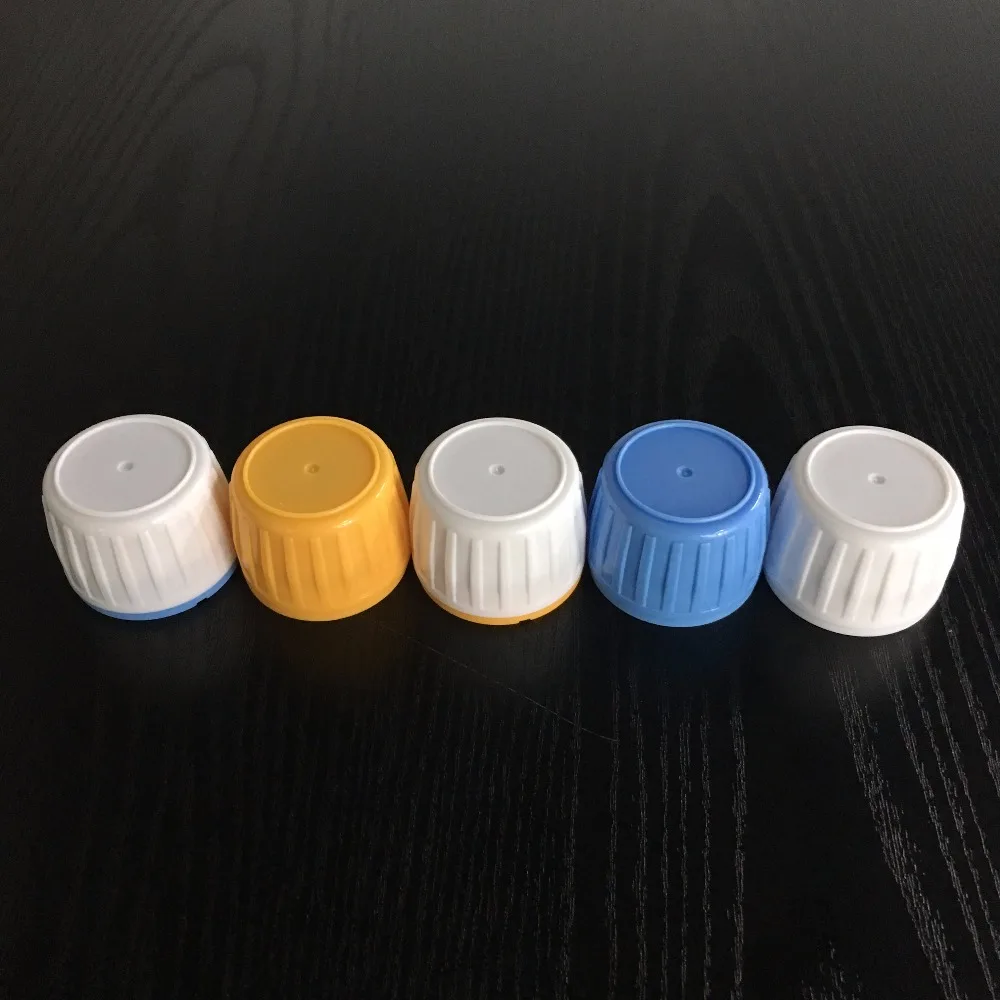 28mm White tamper evident/ tamperproof Plastic Bottle Caps for DIN 28 glass syrup bottles compliance with ISO8317:2015