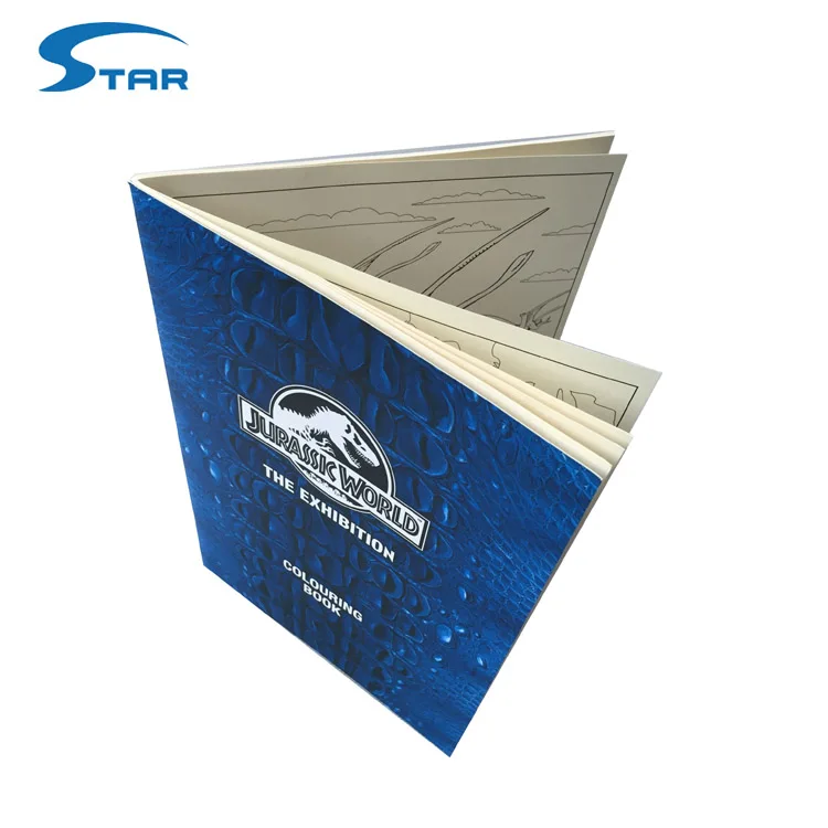 A4 saddle stitching custom dinosaur kids coloring book