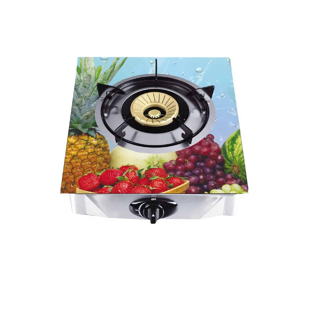 Одна горелка стеклянная газовая плита для газовой плиты крышки горелки с столешницей