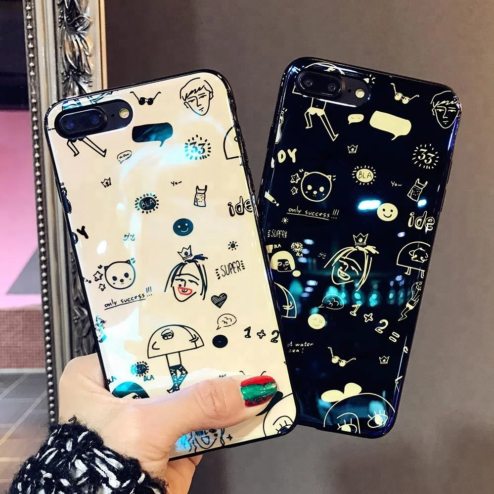 Забавный мультфильм дизайн 6 7 8 Plus для iPhone X телефоны