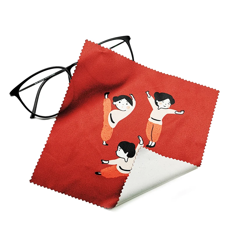 Custom Digital Printed Soft Microfiber Eyeglasses Cleaning Cloth Sunglasses Wiping Cloth
