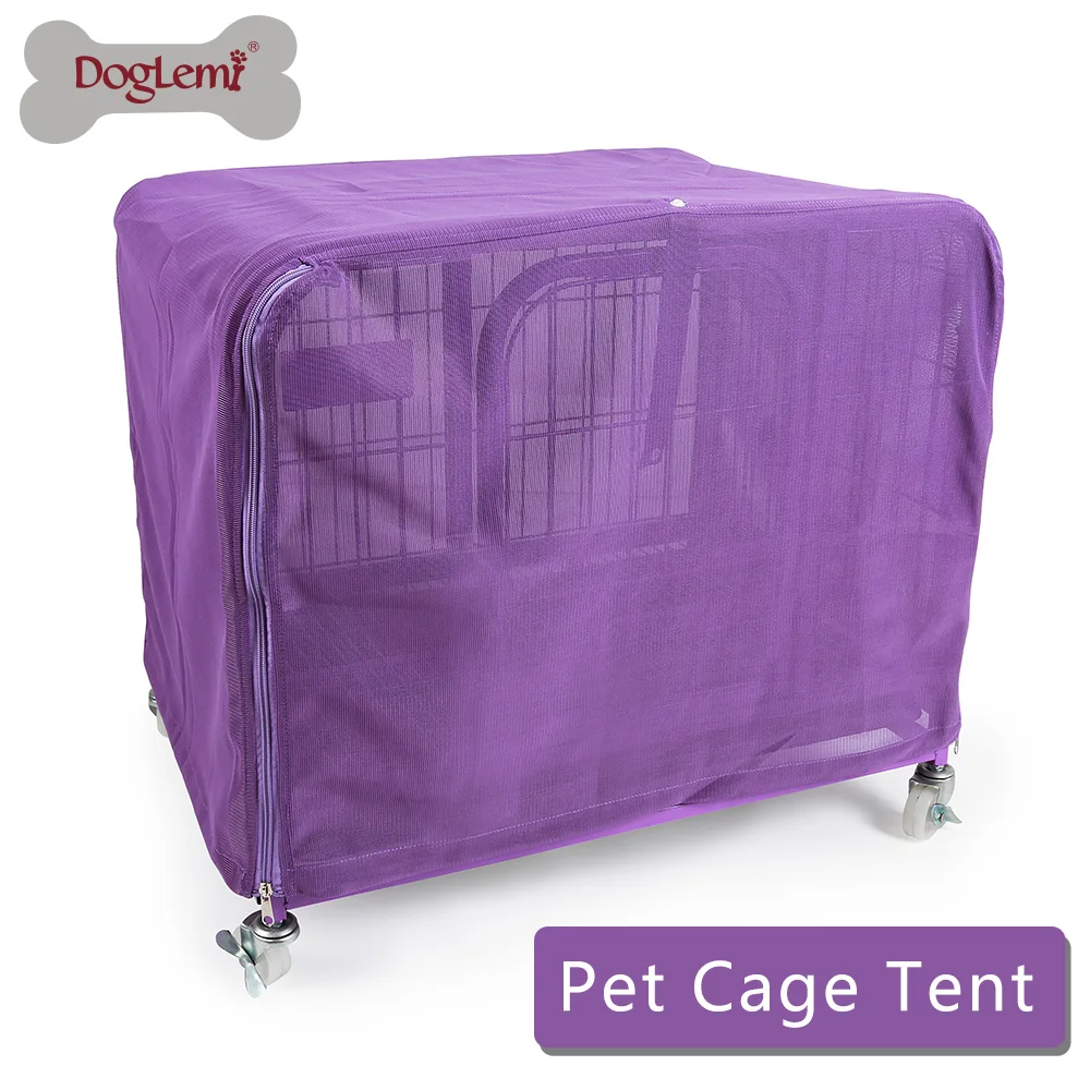 Doglemi Purple Pet Dog Cage Cover Net Cage Pet