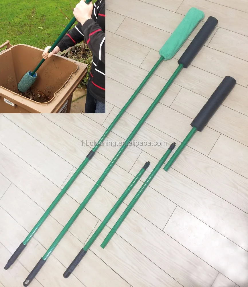 1.6m length Wheelie Bin Brush, long handle cleaning brush for garbage bin
