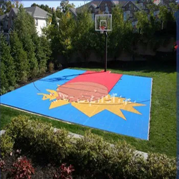 
Vinyl Tartan Basketball Court Interlocking Flooring For Residential Area 