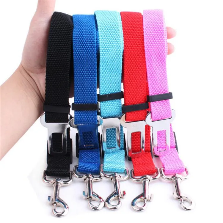 Dog Safety Vehicle Car Seatbelt  Adjustable Multi-colors Nylon Pet Dog Seat Belt Leash
