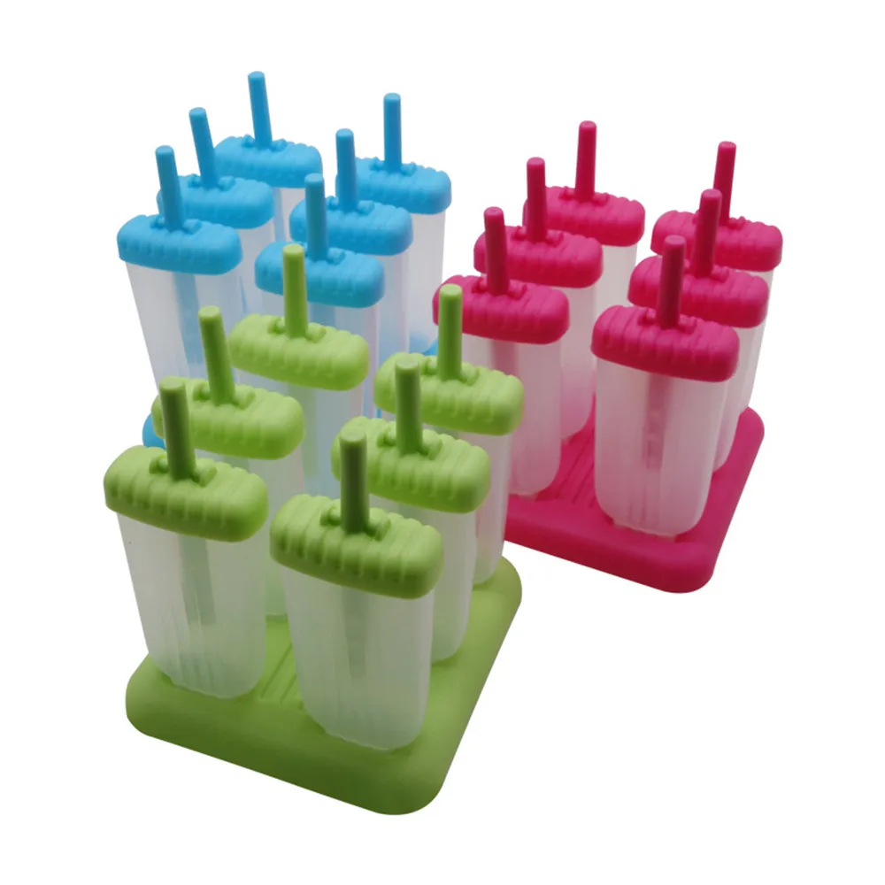 Colorful Candy Color Popsicle Mold/Ice Cream Pop Maker Plastic Ice Lolly Moulds