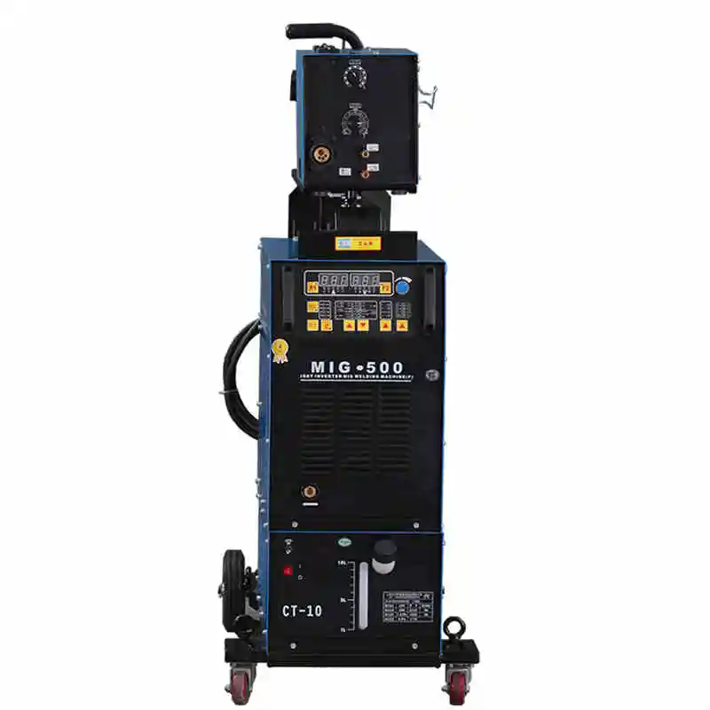 Hot sale 500A Gas shield welder aluminum welding machine MIG-500PC Double Pulsed MIG Welding Machine with wire feeder