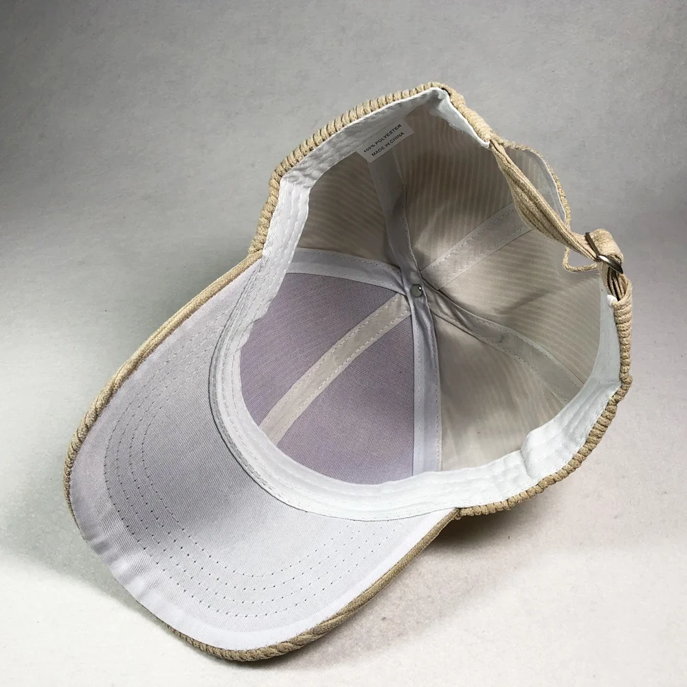 Wholesales small MOQ custom fashion plain blank corduroy cap with pom pom winter hat