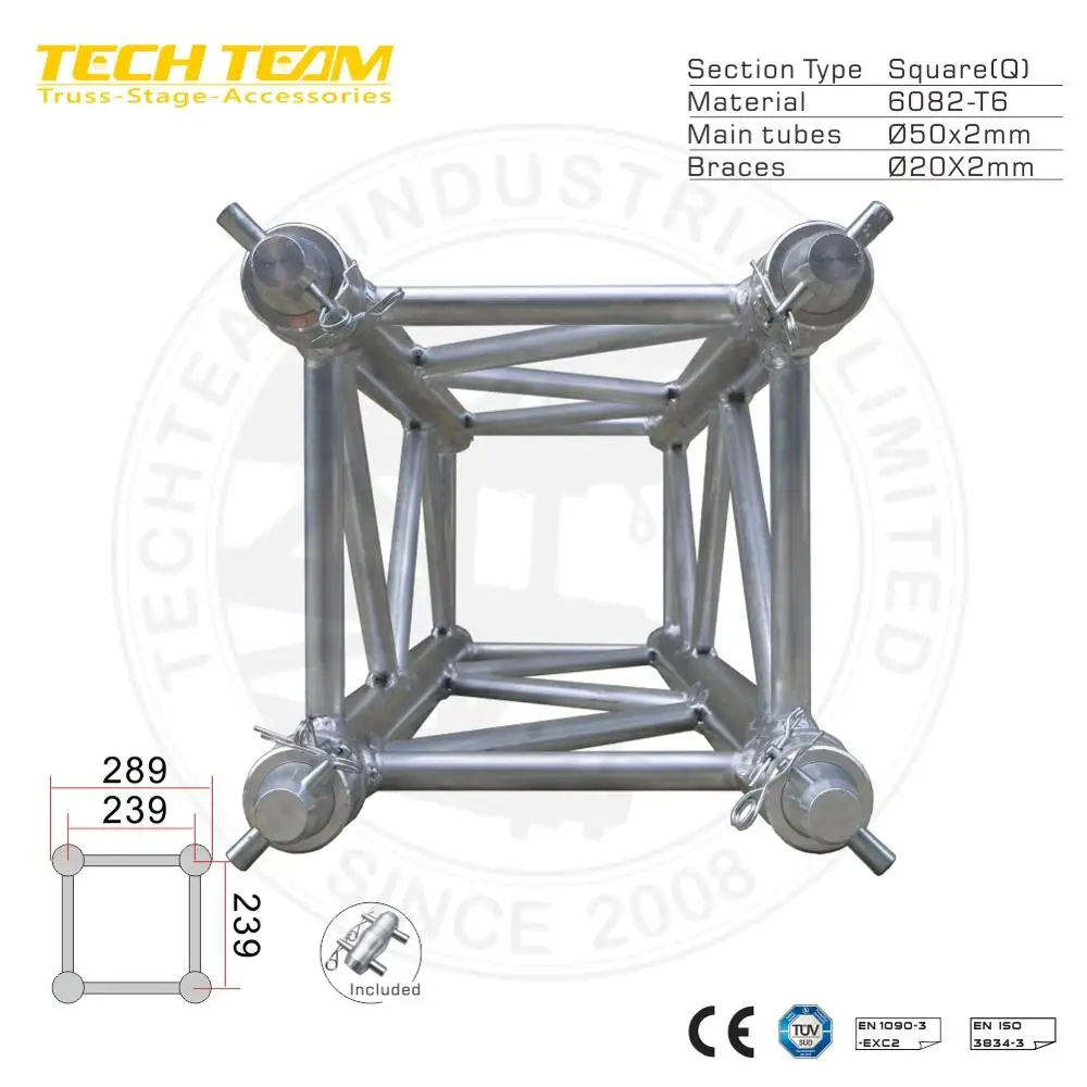 12 Inch Aluminum Square Truss Compatible With Global aluminium truss
