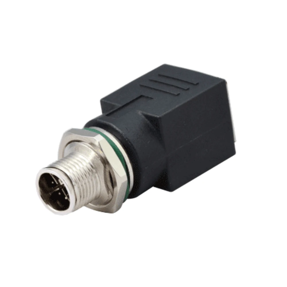 M12 Connector 8 Pin  male  X-coding to RJ45 Adapter waterproof