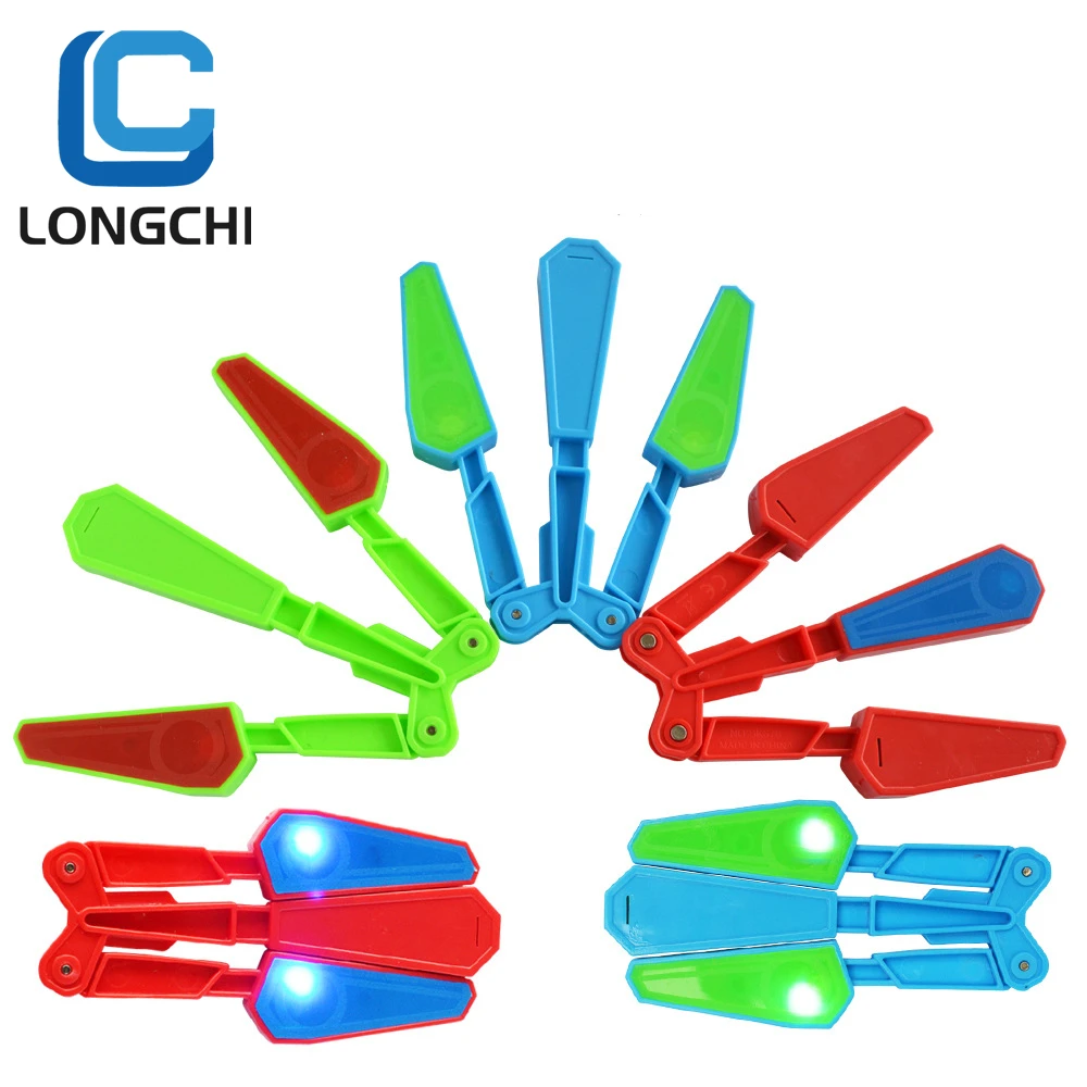 Top Hot Sale Stress Reliever Light Up flip Butterfly knife Fidget Spinner Toy