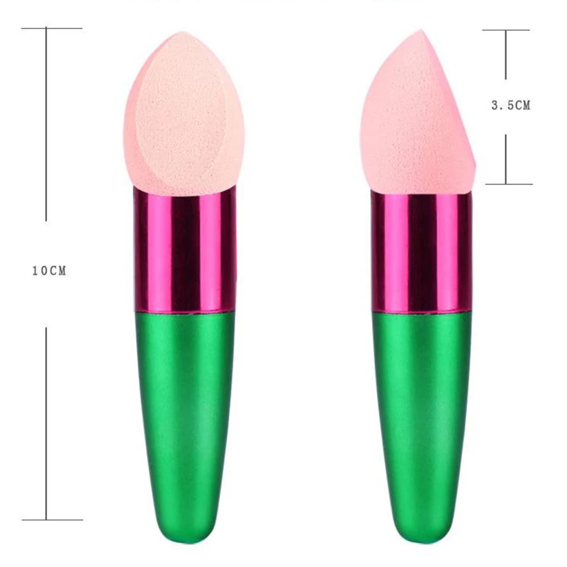Latex free makeup sponge with handle, Cosmetic powder applicator with handle, beauty makeup blender sponge stick