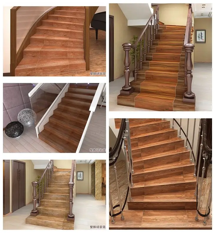 Wood Ceramic Stair Glaze Tile for Sublimation Print