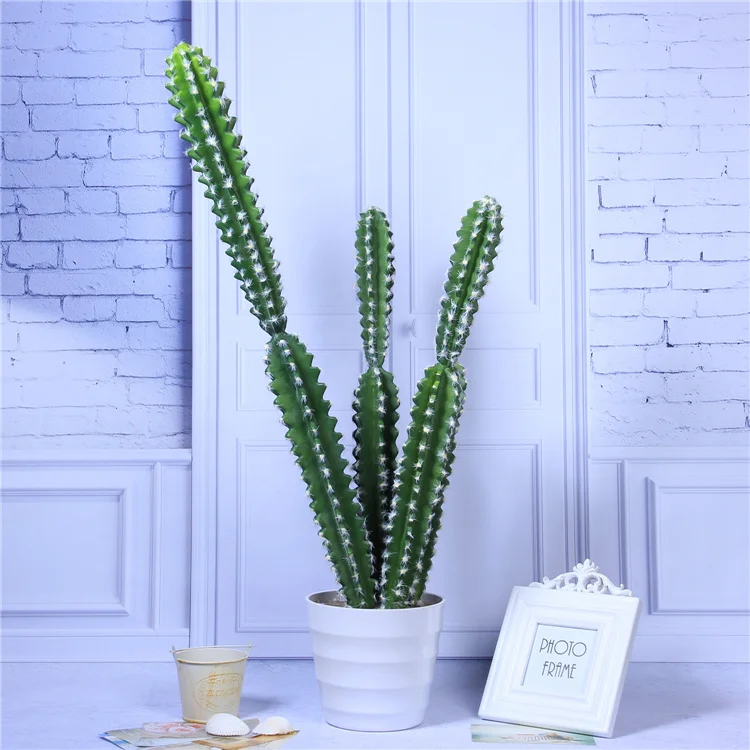 
Sicily Nordic simulation green sapphire fairy column home decoration desert plant potted shop display 