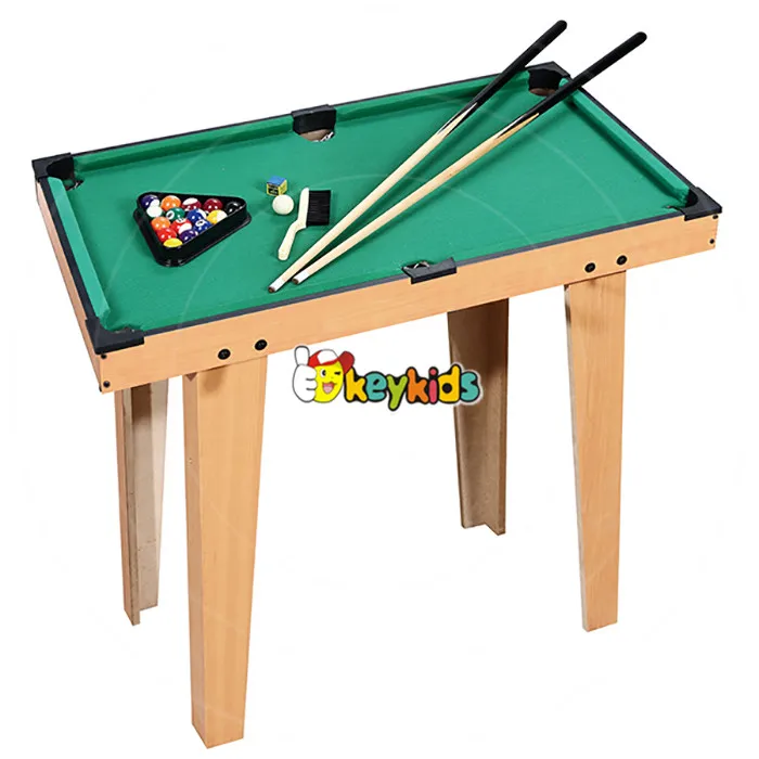 2017 Wholesale cheap kids mini wooden pool table high quality children indoor wooden pool table for sale W11A027